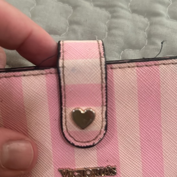 Victoria Secret Accordion Card Case  striped heart logo - Picture 6 of 6